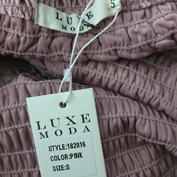 NWT Luxe Moda Velvet Bell Sleeve Dress Size S - Picture 6 of 6